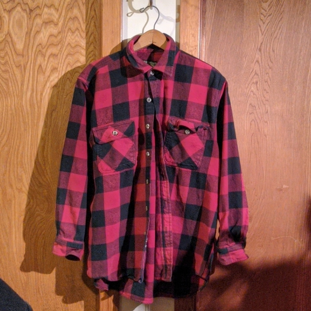 Heavy weight red and black flannel